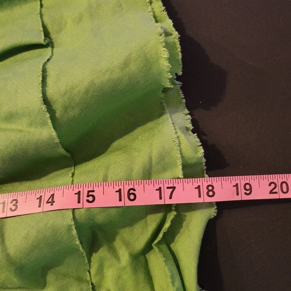 Old Navy Low Rise Linen Skirt Womens 6 Green Ruffle Hem Tiered Y2K - Picture 7 of 7